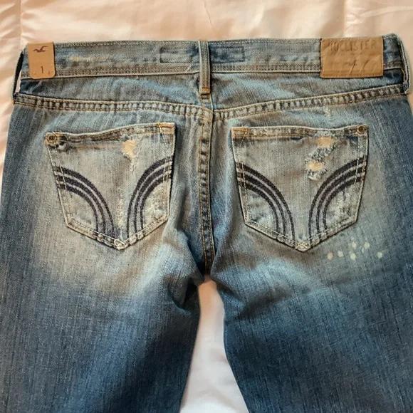 Hollister Women's Boot Cut Jeans - Blue - Picture 4 of 5